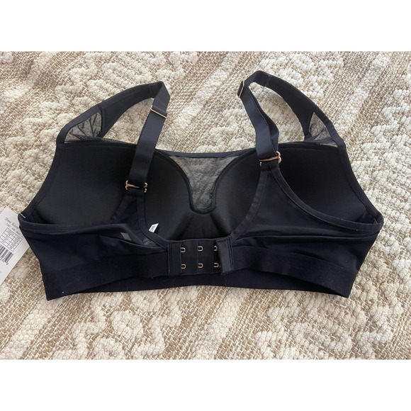 Le Mystere Bra 34B Sheer Illusion Wirefree Lightly Padded Plunge NEW NWT - Picture 9 of 10